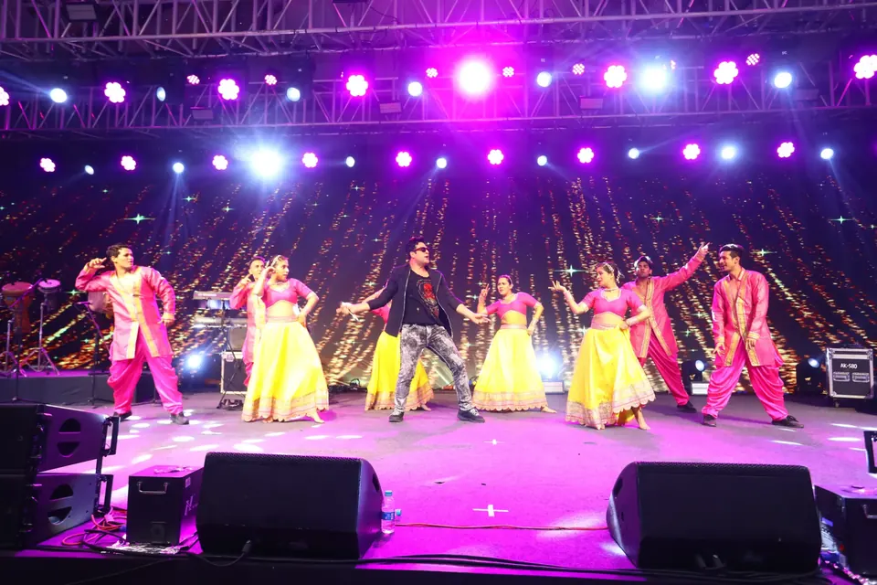 Live performance at an event organised by Show Squad Events