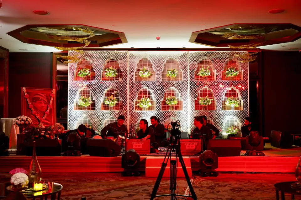 Evening event setup by Show Squad Events