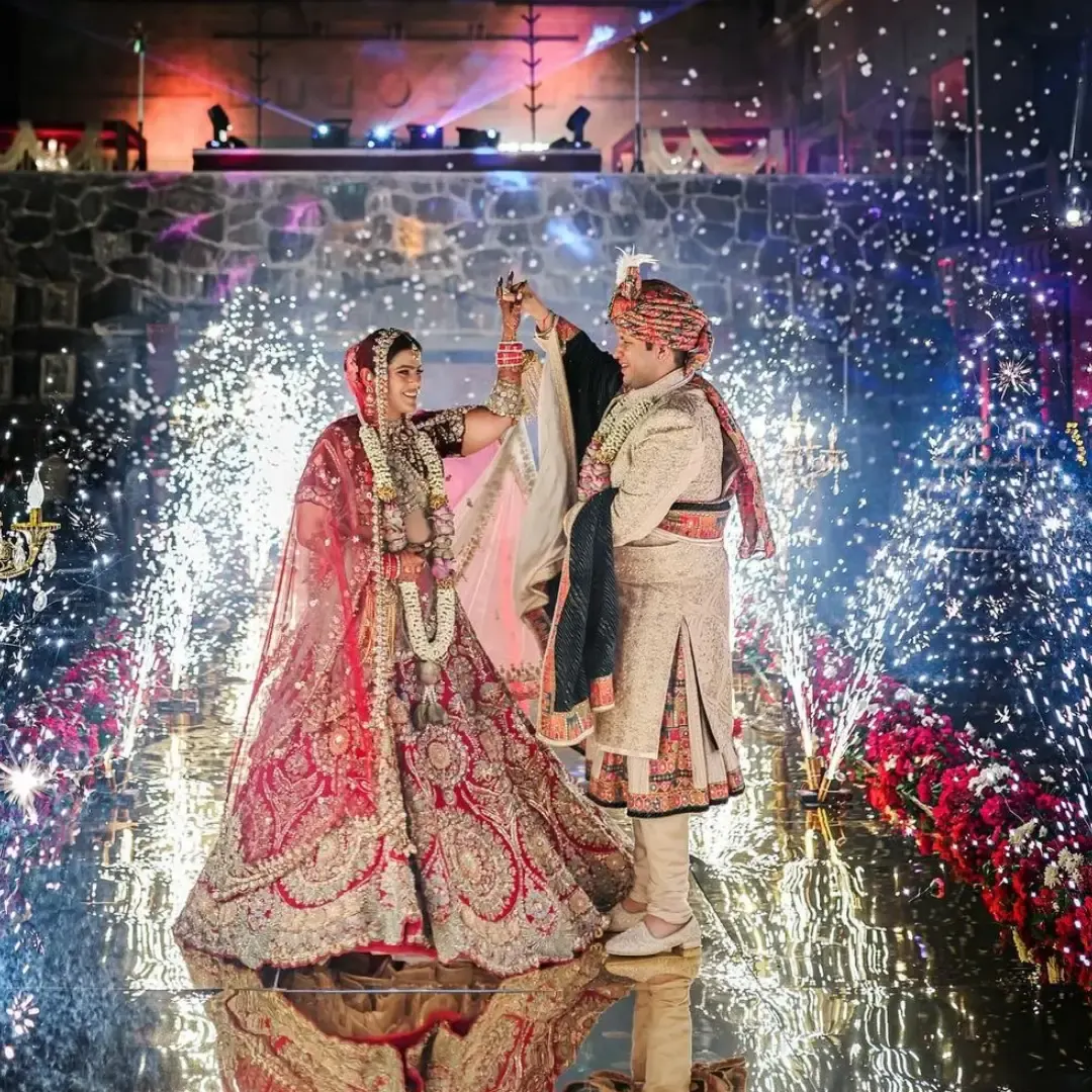 Bride and groom at a wedding planned by Show Squad Events in Delhi NCR